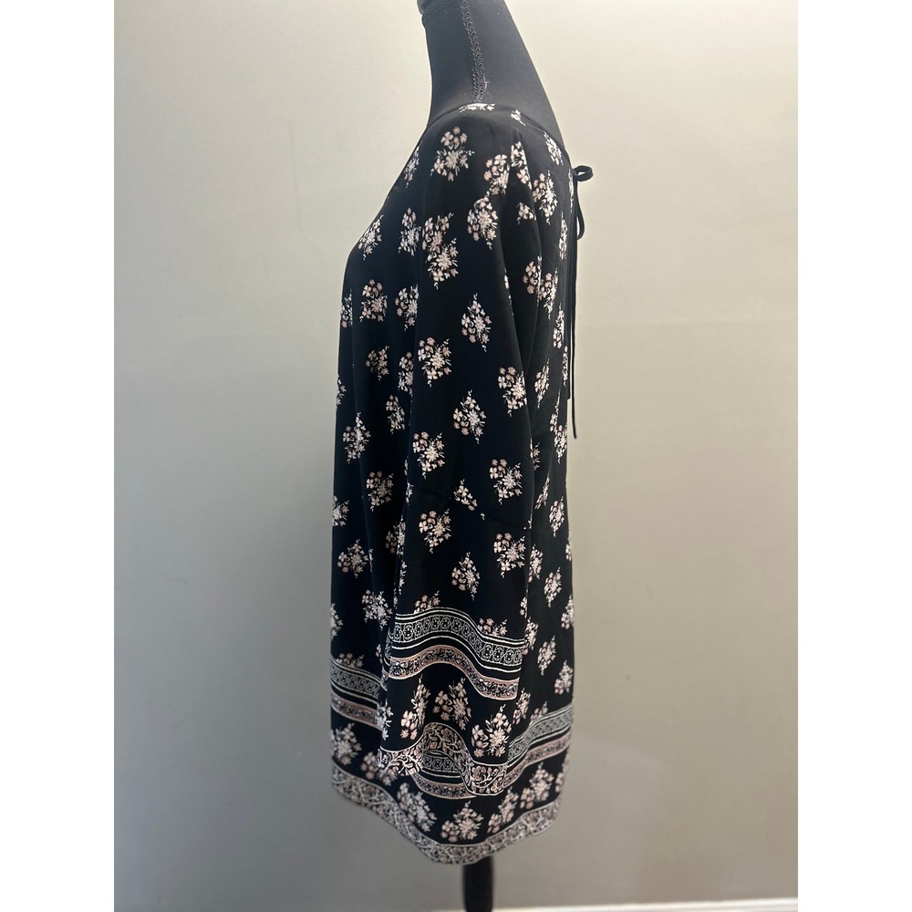 Floral Print Bell Sleeve Mini Dress - Picture 2 of 3